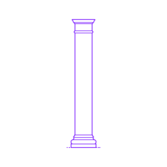 Buildings Wood Columns Square Base Capital Tuscan Icon Svg Vector, Free Vectors File